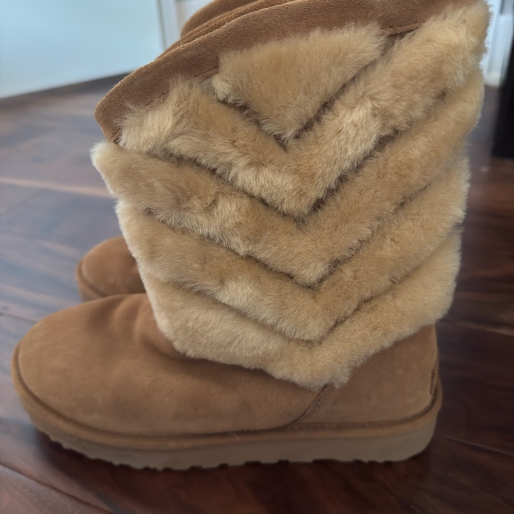 UGG Cozy Tan Fur-Lined Women's Boots